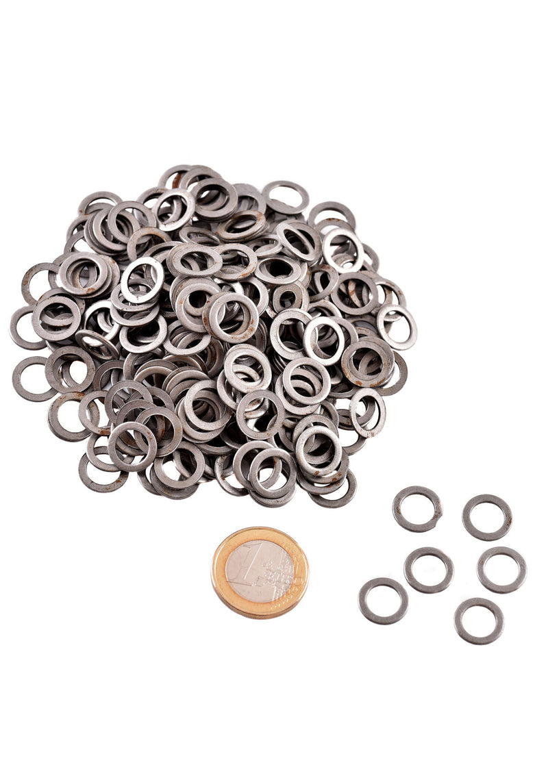 1 kg platte ongeklonken ringen, 8 mm