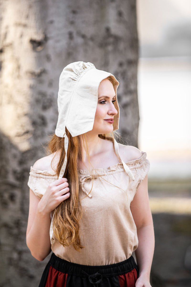 Chaperon médiéval crème 