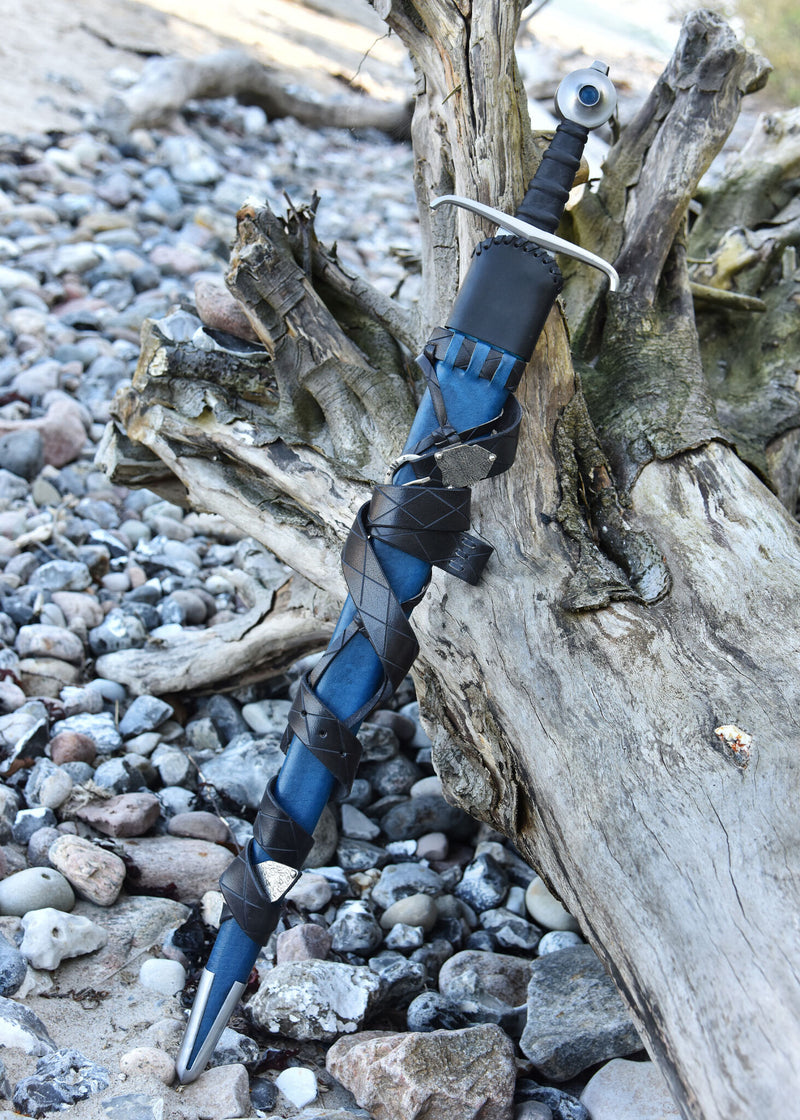 Castillon zwaard met schede, 15e eeuw, semi-scherp