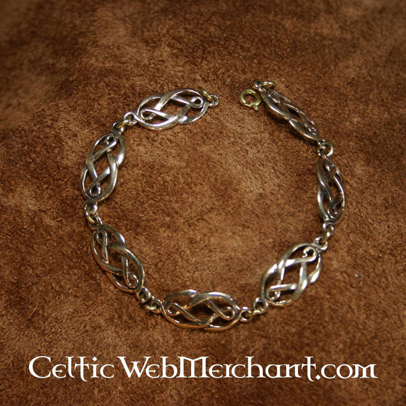 Knotted Celtic wrist bracelet, bronze