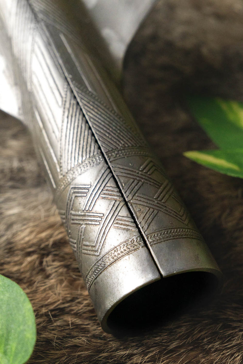 Viking Thrusting Spearhead, ornate socket, semi-sharp