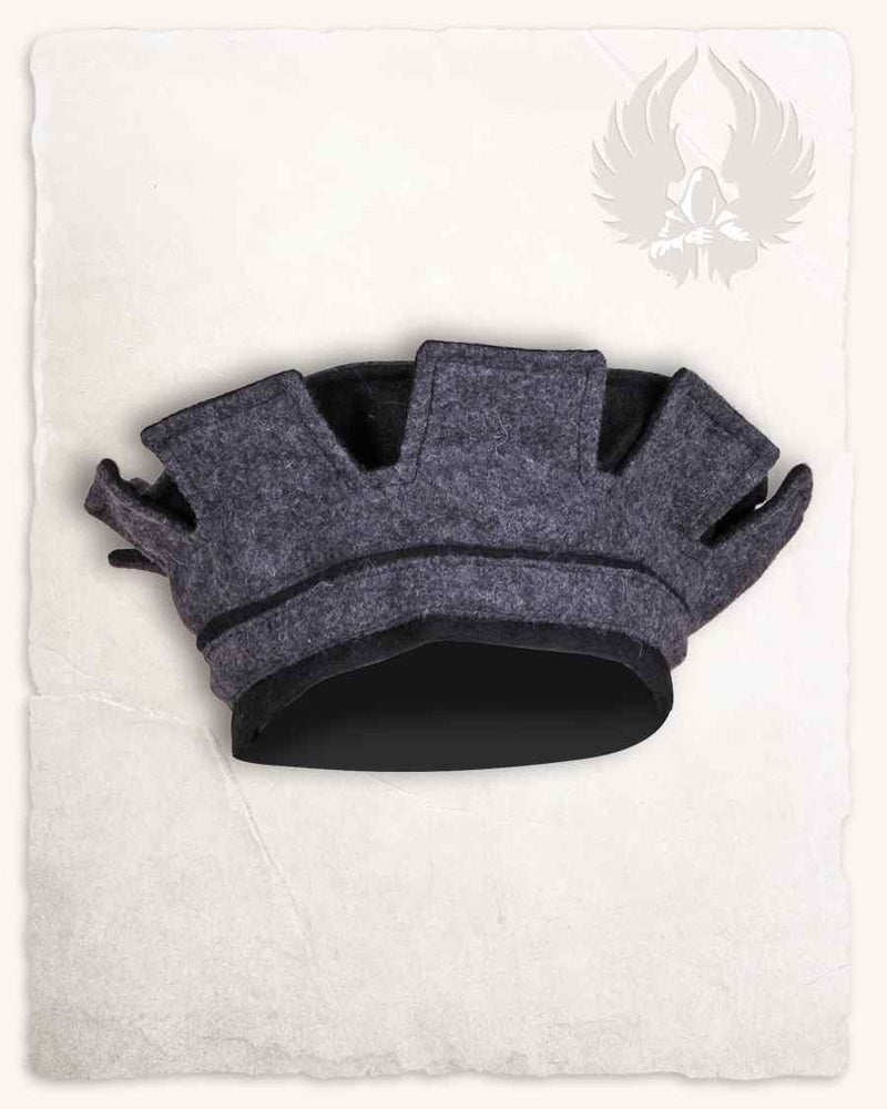 14e eeuwse hoed, Codex Manesse, zwart-grijs, wolmix