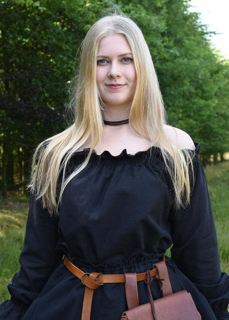 Blusa rinascimentale Elizabeth, nero 