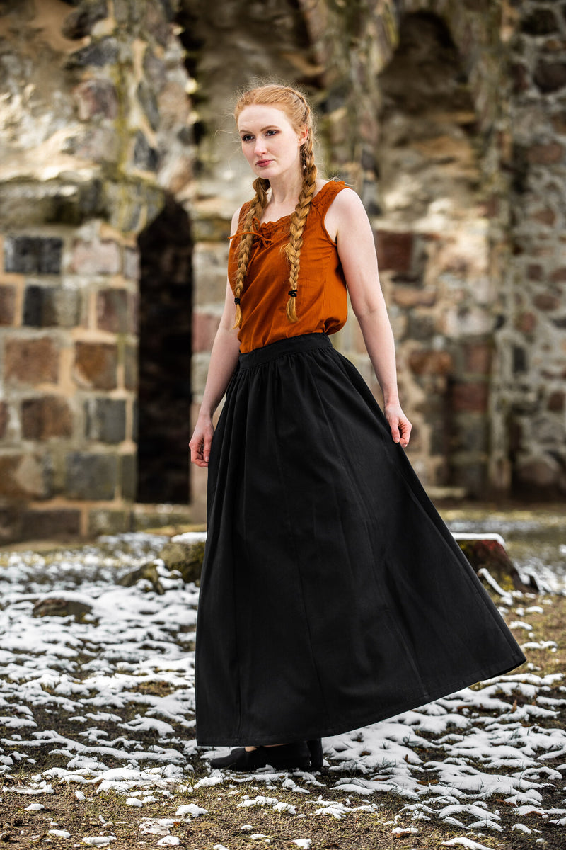 Middeleeuwse rok Konstanze, zwart