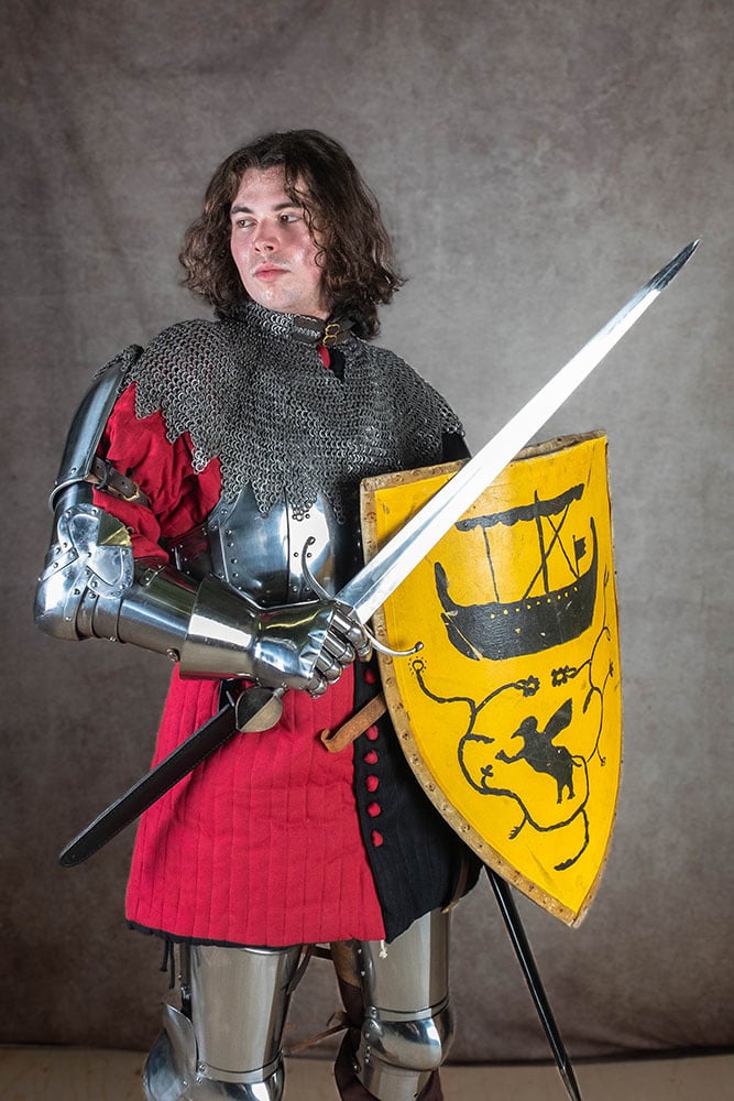 Mittelalterlicher Ritter Schild, unbemalt 