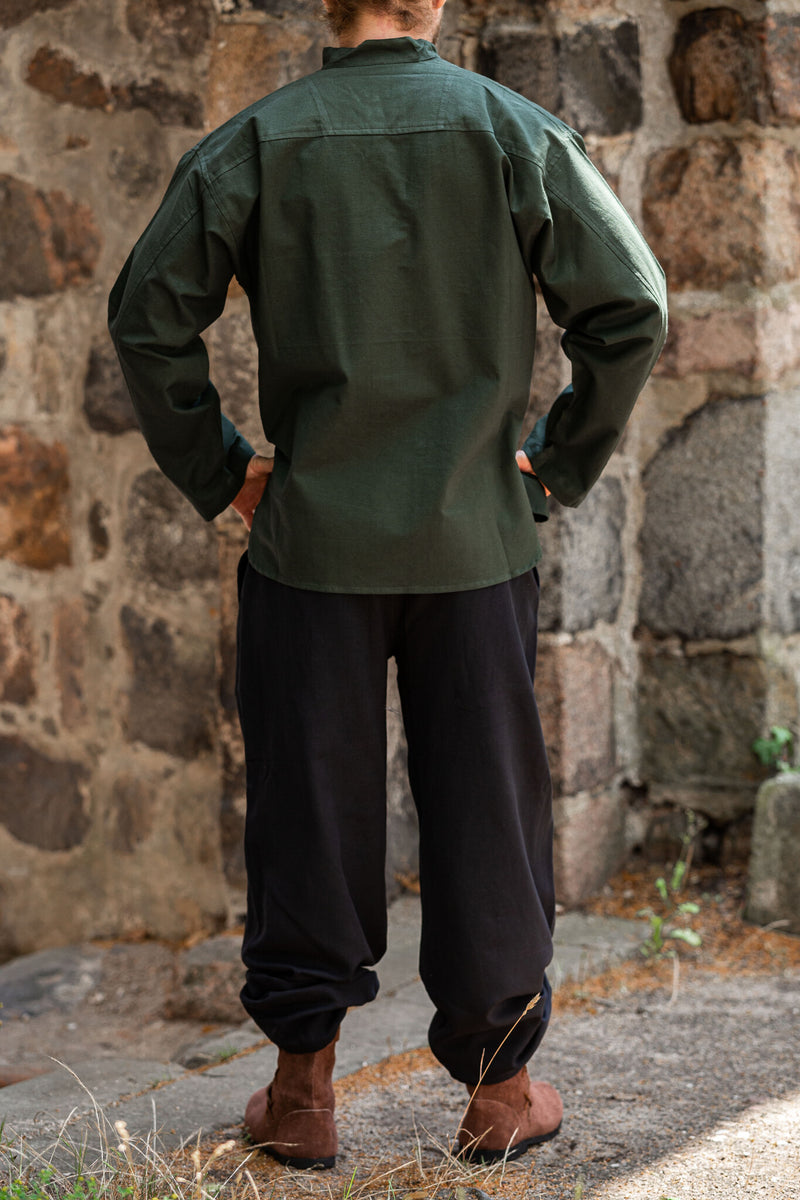 Handgeweven overhemd, groen