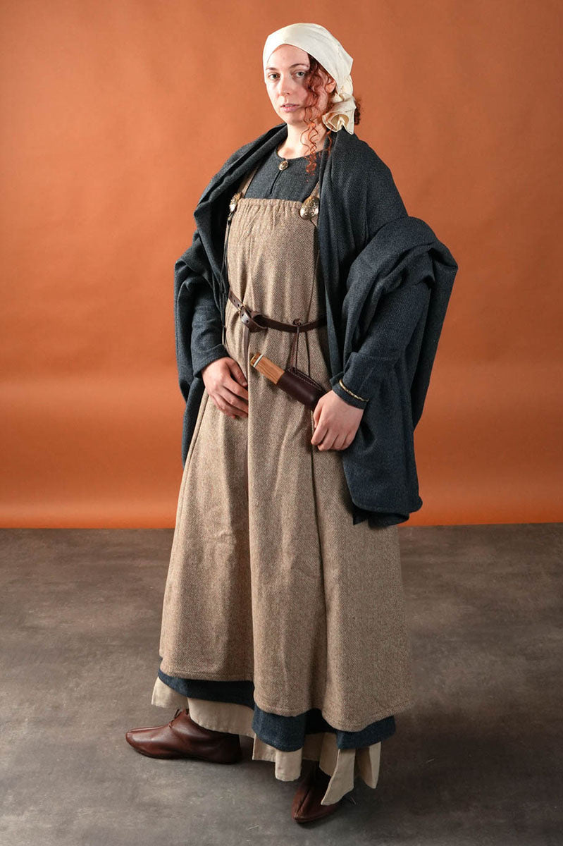 Viking hangeroc Freja, wol, diamant twill, zandkleur-naturel