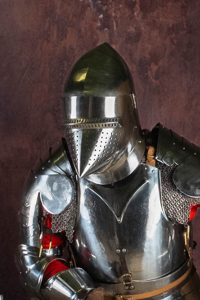 Stor bacinet med hundnos 1420, 2 mm (battle-ready) 