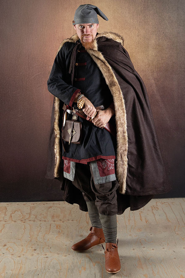 Wikinger-Mütze Toki, grau, Wollmischung 