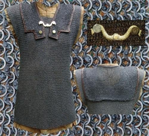 Lorica hamata, gemixt geklonken ringen, 6 mm