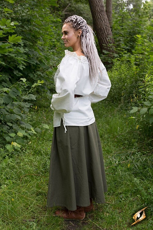 Camicetta da pirata Reid, bianco 