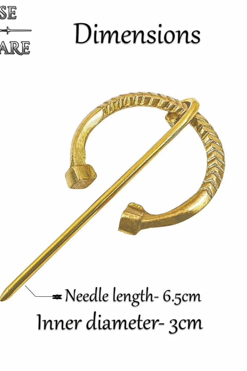 Hoefijzerfibula Birka klein, messing