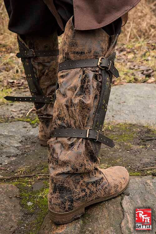 Paar scheenbeschermers Fighter, zwart