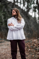 Piratenhemd met veters, wit