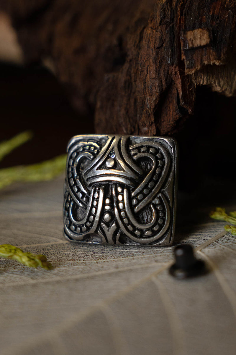 Viking riembeslag knoop Borrestijl, zilver
