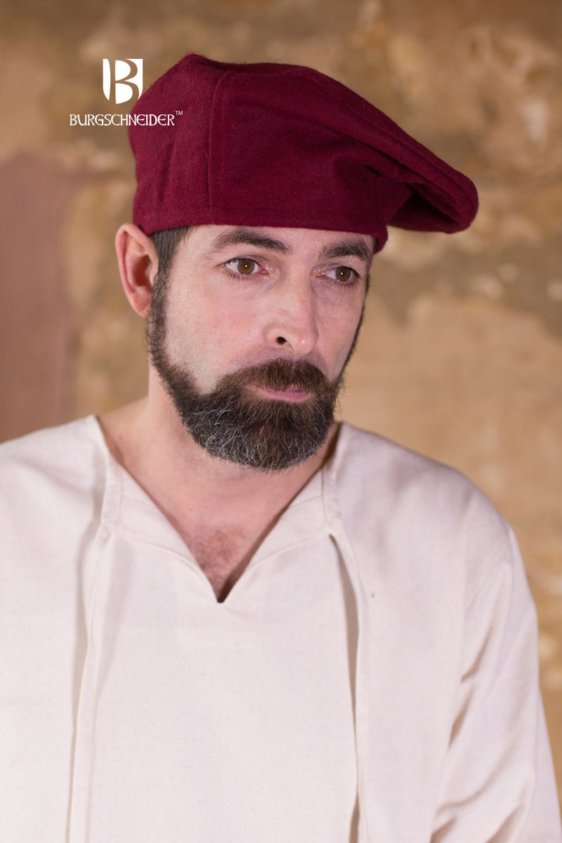 Béret Harald, rouge, mélange de laine 