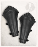 Torson læderarmbånd med runer, armskinner, sort 