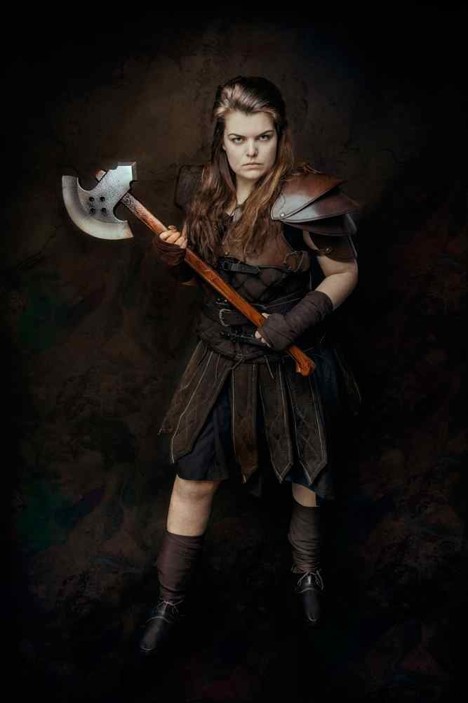 Leather gambeson skirt Tenebra, black