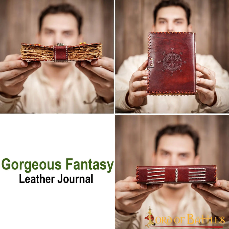 Diario in pelle con pietre 