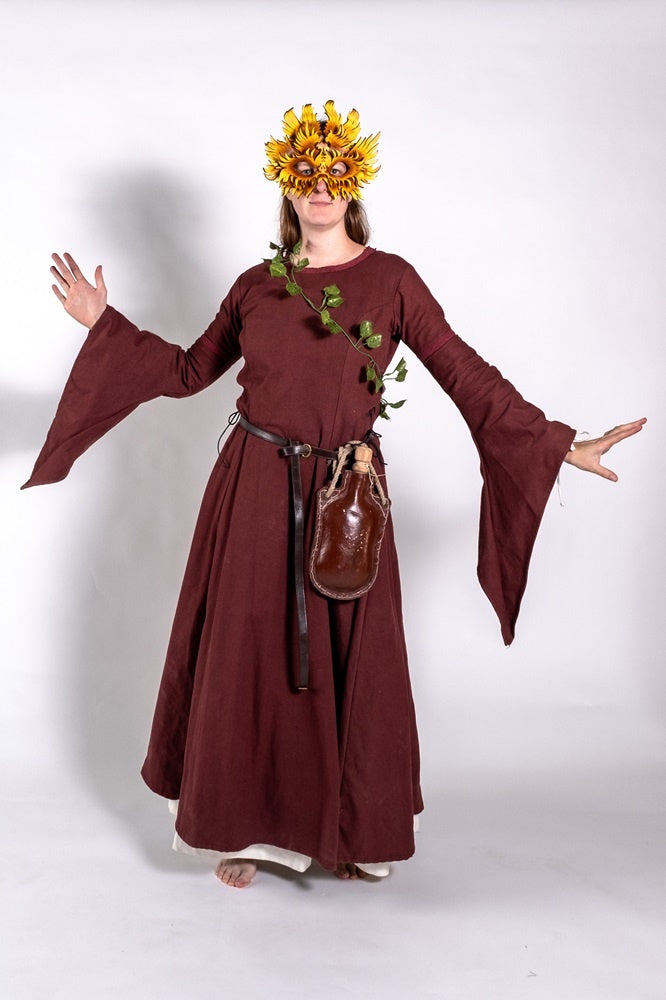 maschera uccello in pelle 