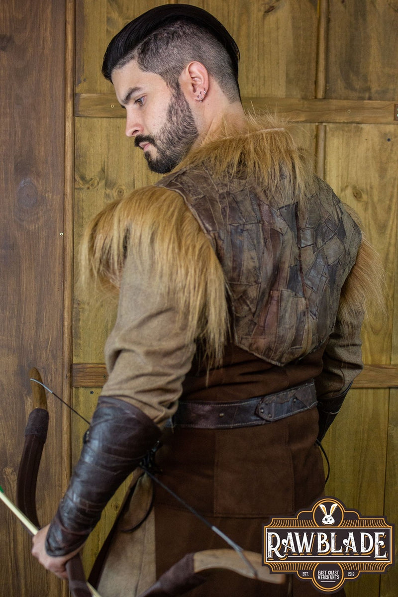 Falcon leren jerkin, bruin