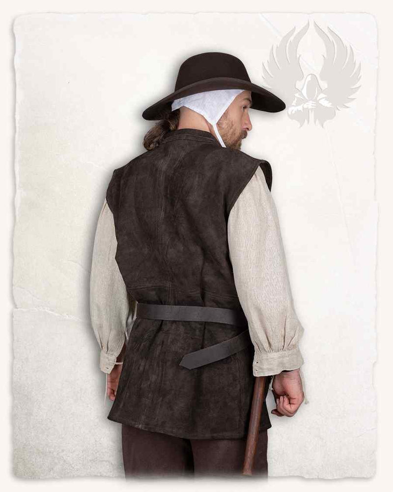 Leren vest Orthello, 16e-17e eeuws, bruin
