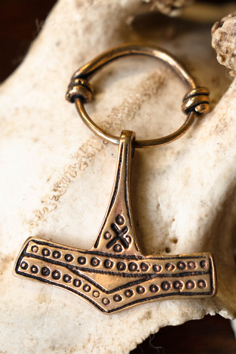 Rømersdal Tors hammare med ring, brons 