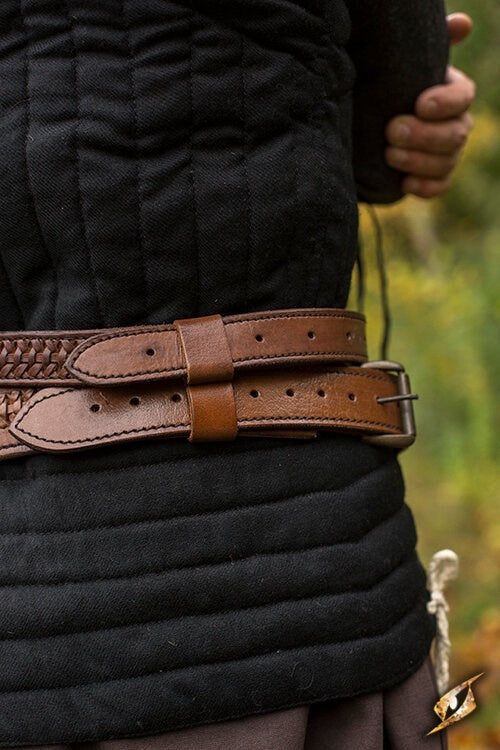 Gevlochten zwaardriem, bruin