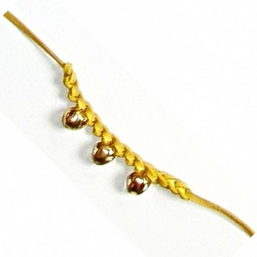 Medieval bell bracelet green, brass