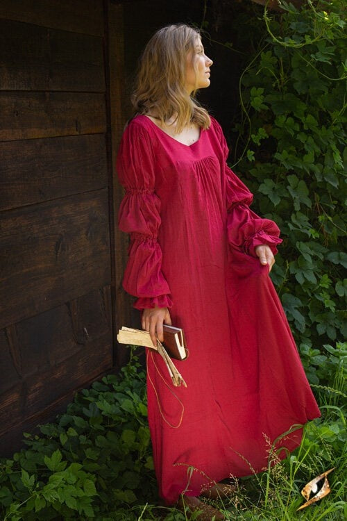 Robe Renaissance Lucretia, rouge 