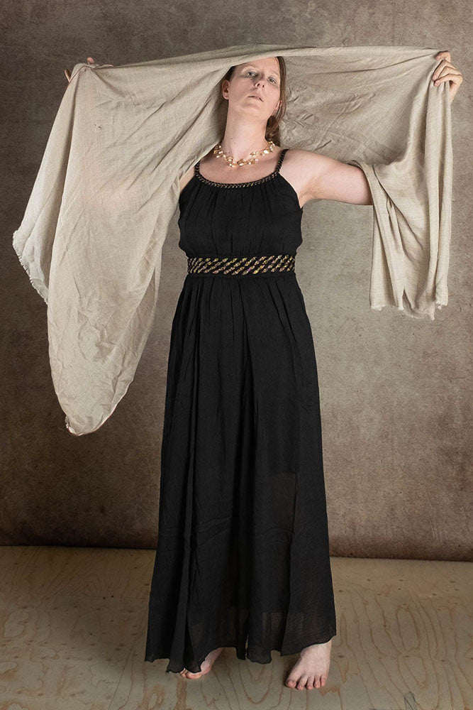 Godinnen jurk Thetis, zwart