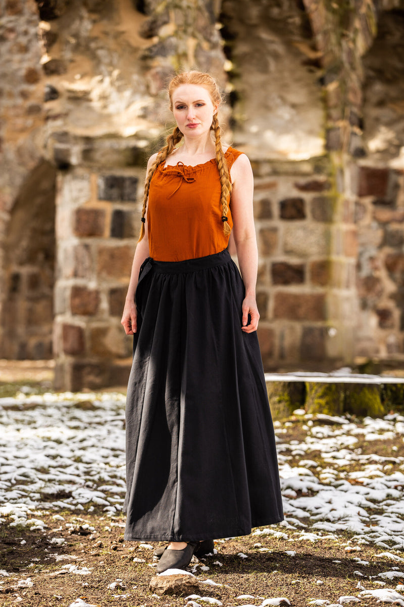 Middeleeuwse rok Konstanze, zwart