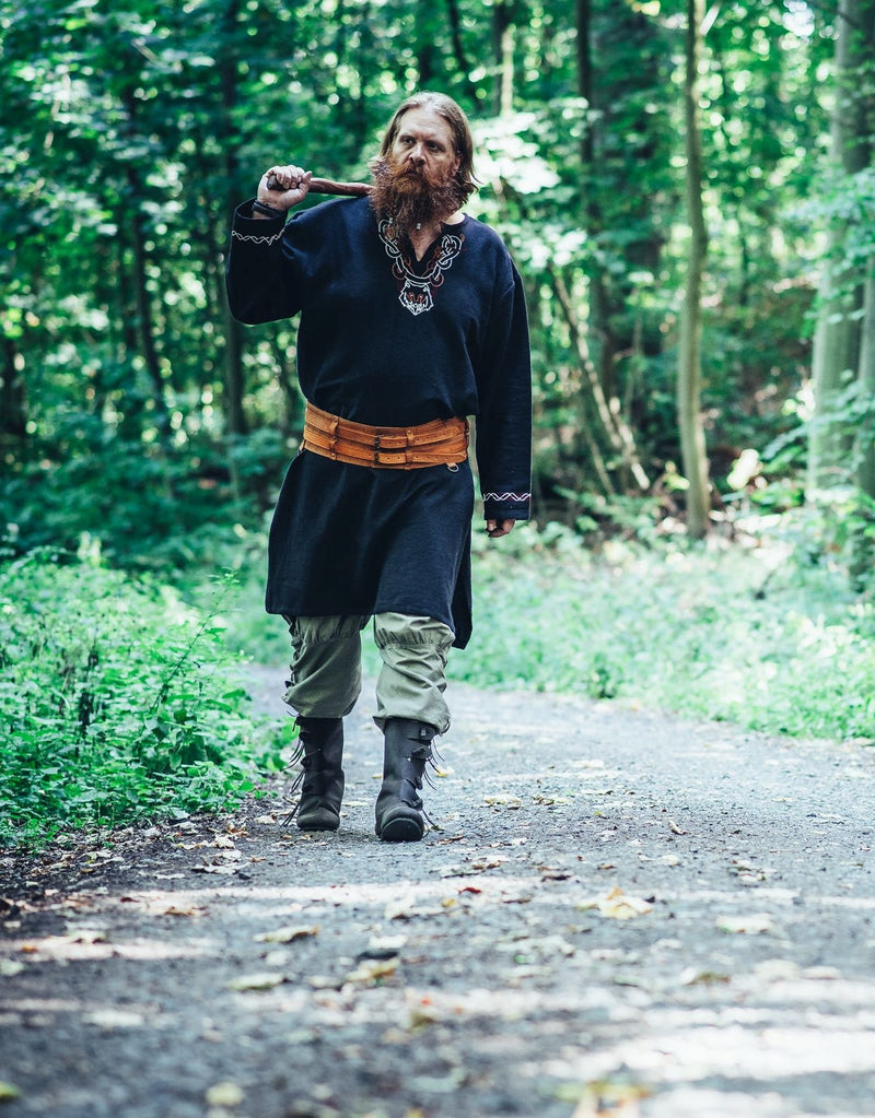 Viking Tunic Wolf Fenrir, sort