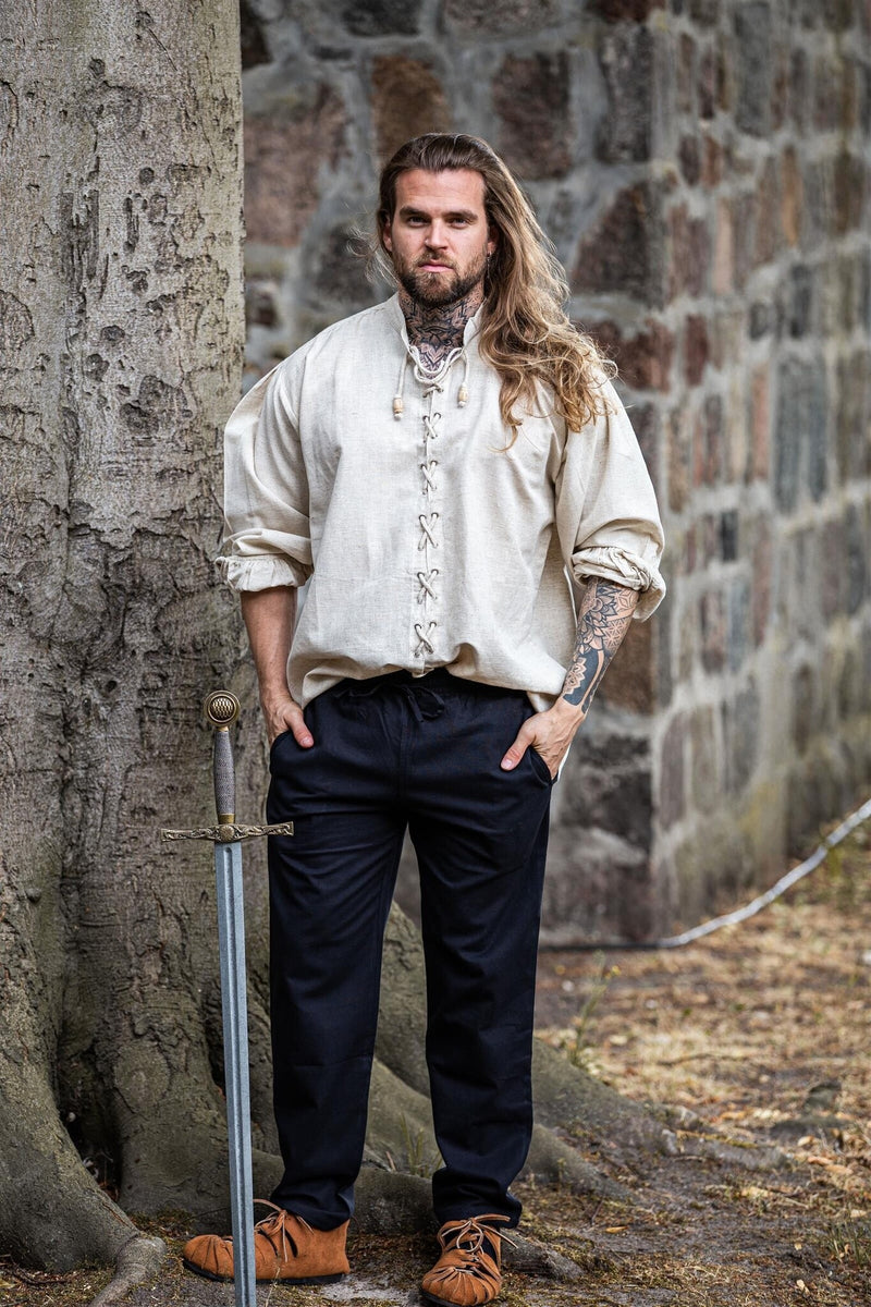 Chemise médiévale Dagwin, crème 