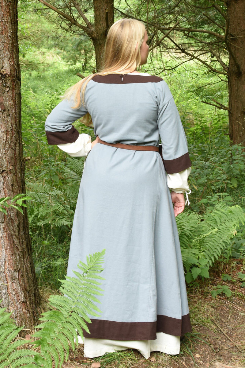 (Tidigt) medeltida klä Clotilde, blå-brun 