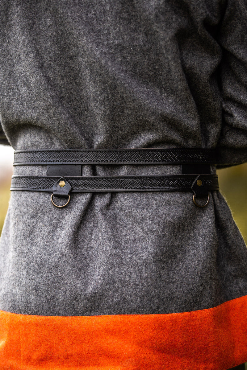 Dubbele Viking riem Floki, zwart