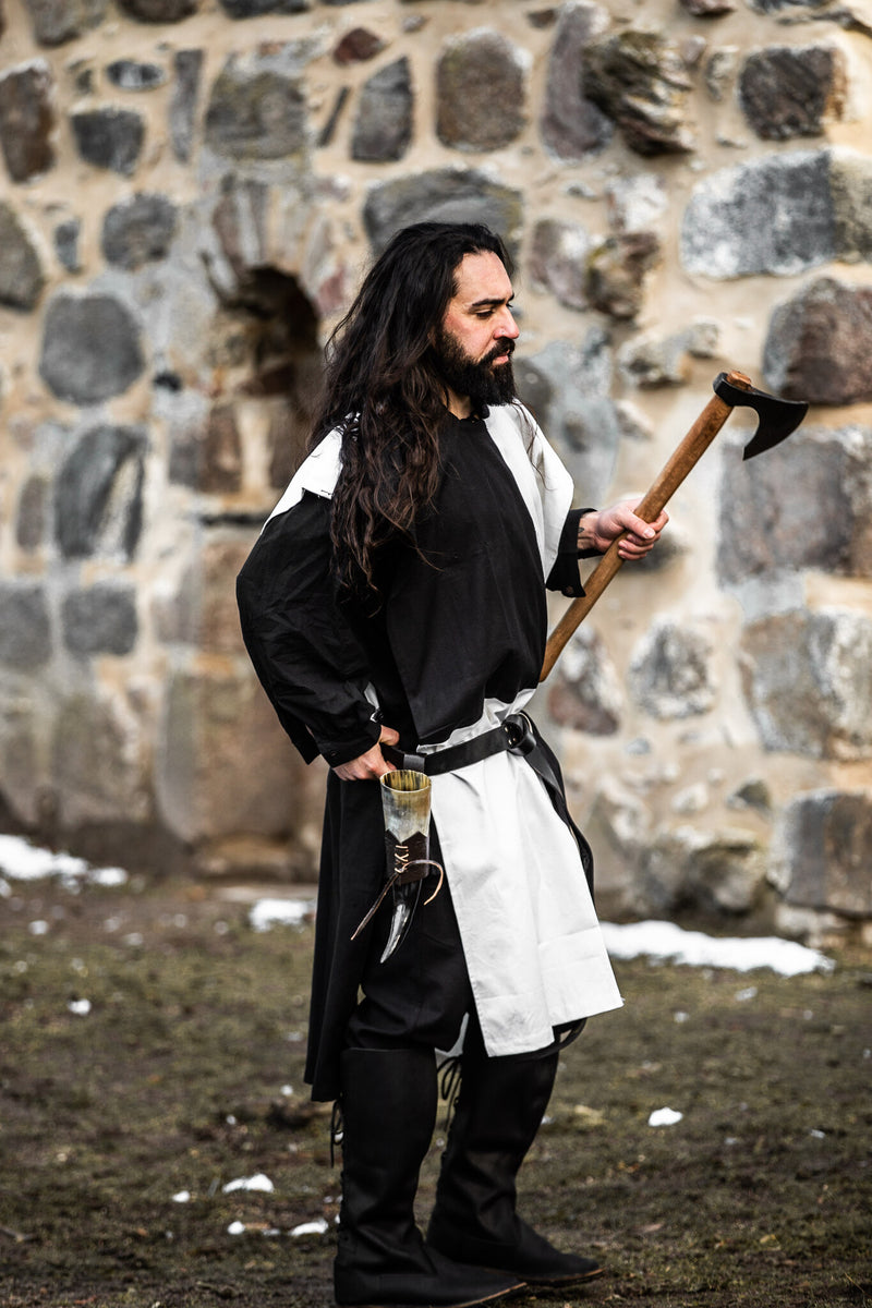 Sobreveste, a cuadros, negro-blanco 