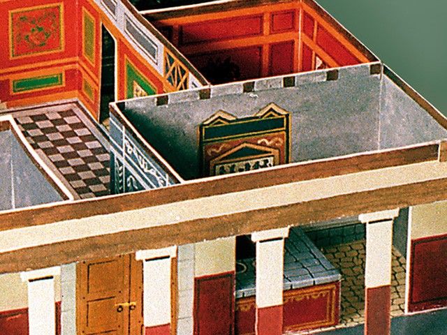 Modello di villa romana 