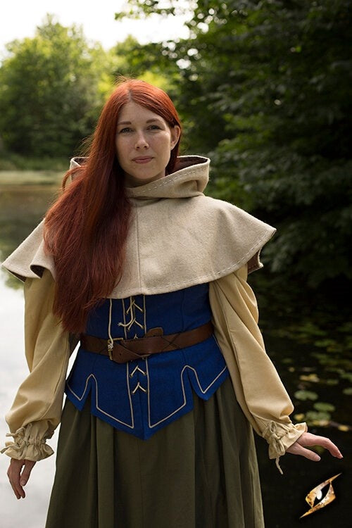 Średniowieczne chaperon Erhard, beżowy 