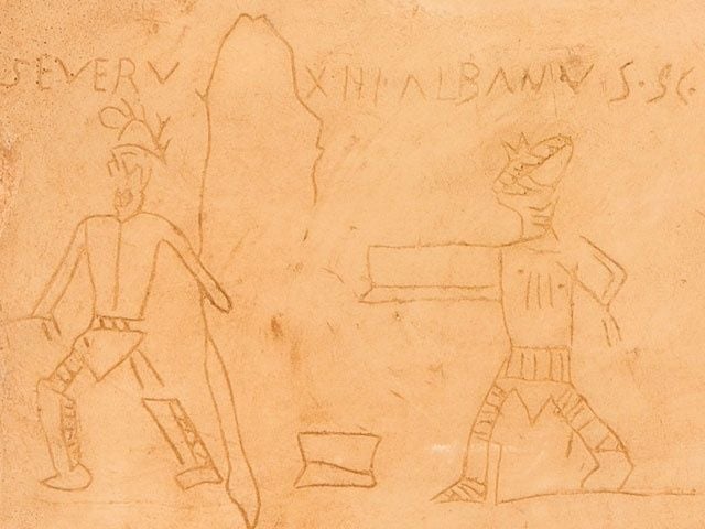 Gladiator graffiti Pompeii