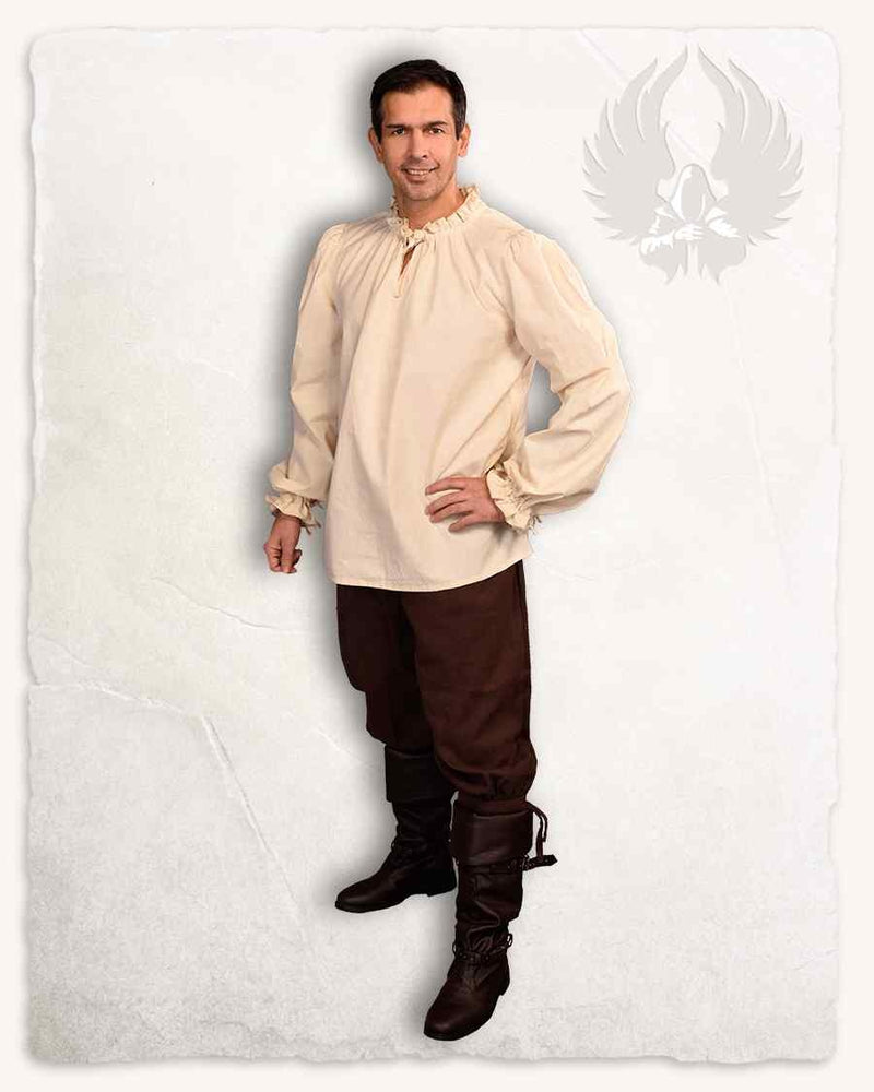 Camicia da pirata Bastian, naturale 