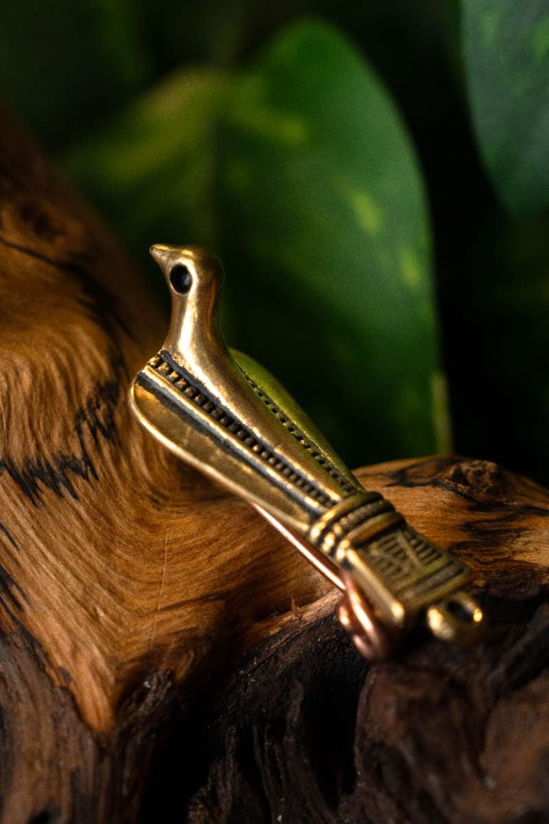Romeinse vogelfibula, brons