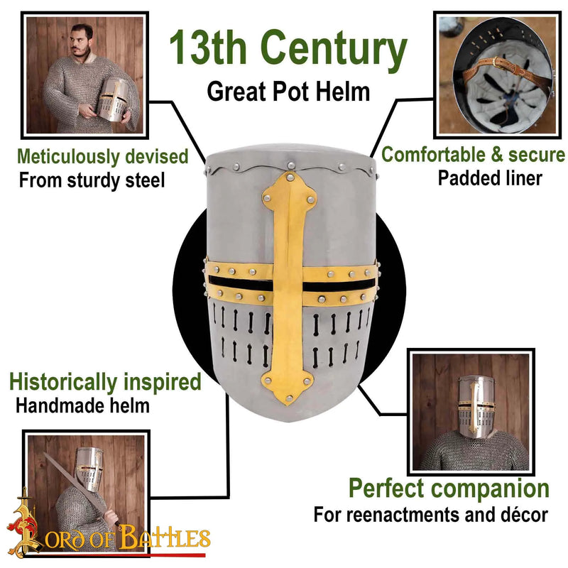 Vroeg 13e eeuwse kruisvaardershelm, 1.6 mm