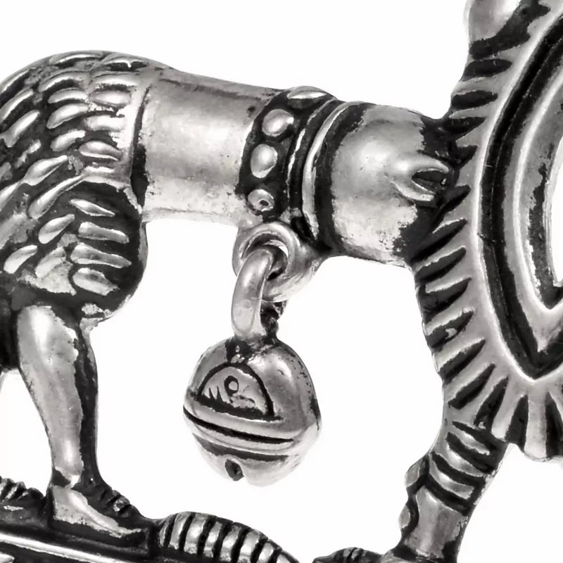 Mittelalterlicher Badge Phallus und Vulva, versilberte Bronze 