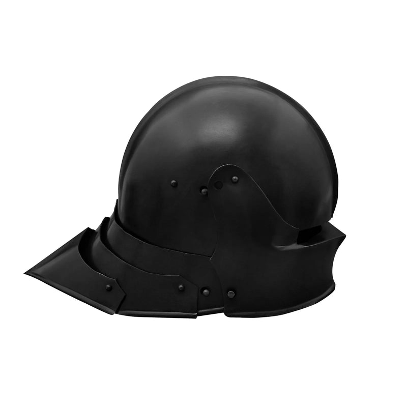 15e eeuwse sallet, zwart, 1.6 mm