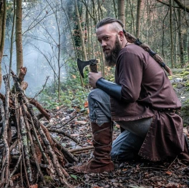 Vikingbroek Jorvik, grijs, wolmix