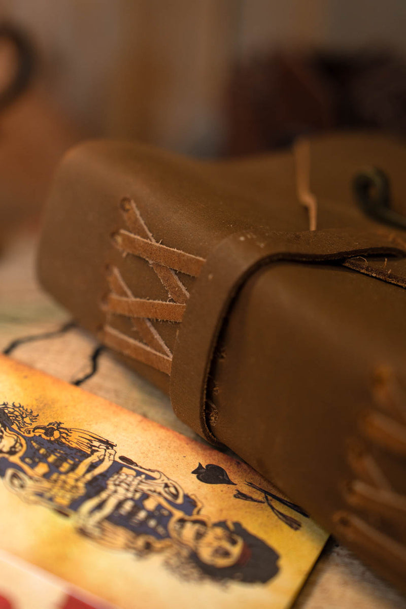 Leather book pirate, antique