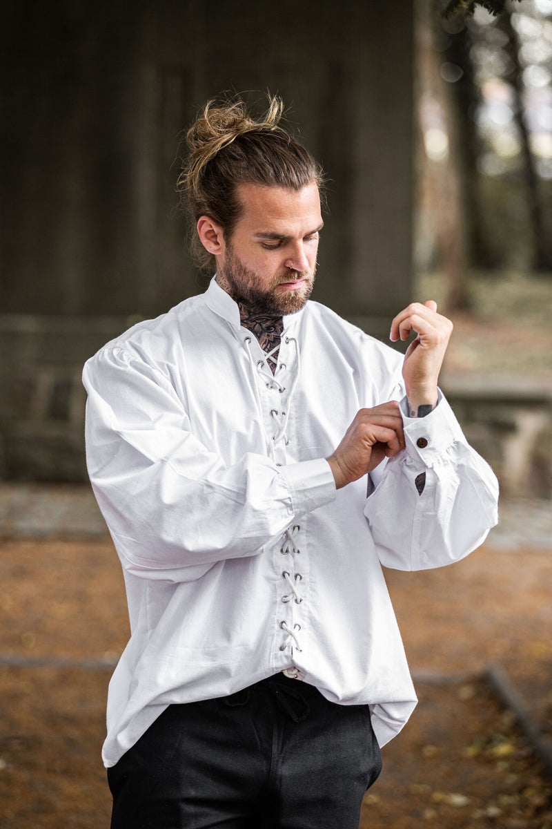 Średniowieczna koszula Dagwin, biała