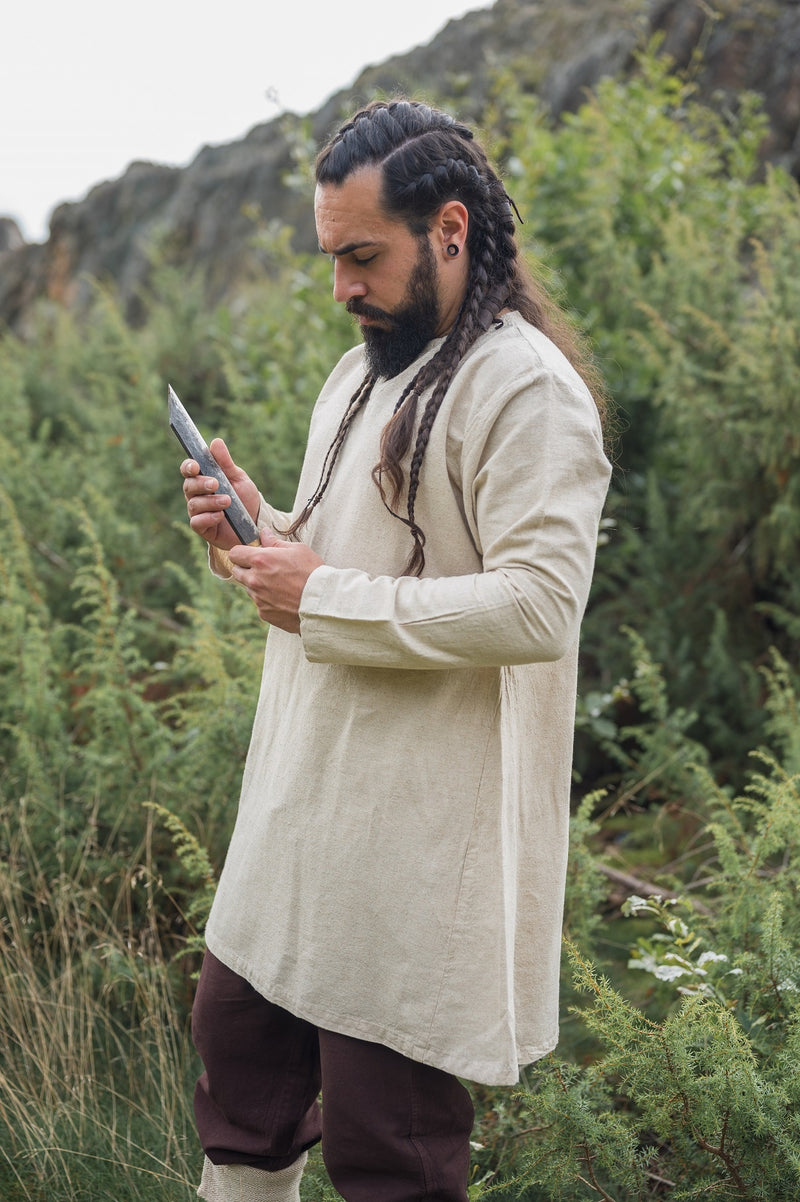 Viking tuniek Ragnar linnen, naturel