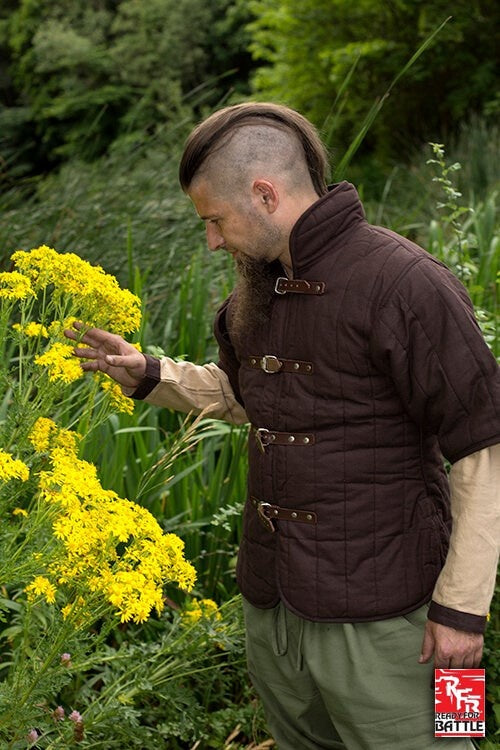 RFB gambesón con mangas cortas, marrón 